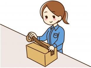 部品の梱包作業スタッフ