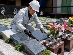 納骨作業スタッフ