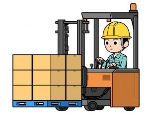 倉庫内フォークリフト作業