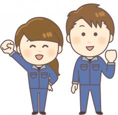 機械への原料投入、フォークリフト作業