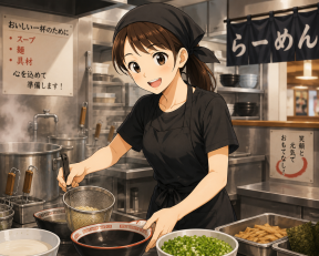 ラーメン店のキッチン補助スタッフ