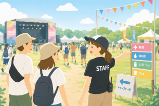単発／野外音楽フェスの運営サポートスタッフ