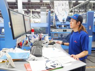 製本作業の生産工程管理事務