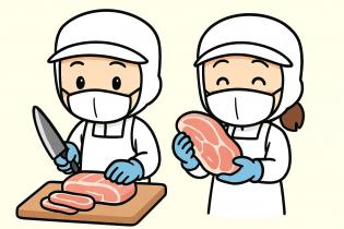 お肉の整形・加工・内臓の仕分け