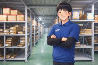 倉庫内の商品管理スタッフ