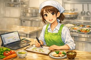高齢者向け弁当の献立作成スタッフ