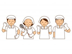 社員食堂の調理スタッフ