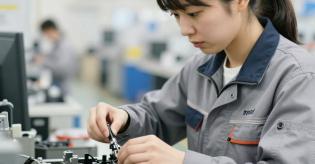 軽量部品の組立・検査スタッフ