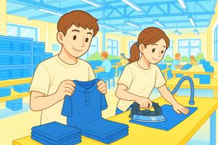 衣服の仕分けや検品、包装作業
