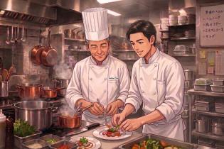 洋食店の調理スタッフ