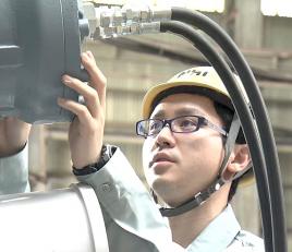 産業機械製品の製作における溶接技術職