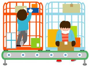 荷物や書類の出荷作業