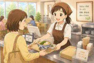 病院内食堂の接客スタッフ