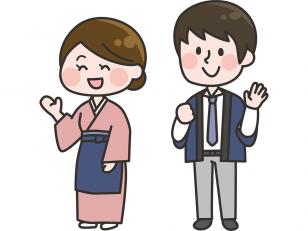 日本料理店の接客スタッフ