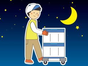 カゴ台車や仕分機器などを使用した出荷作業