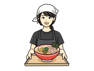 ラーメン店のホールスタッフ