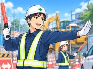 交通誘導警備／インフラ整備工事現場