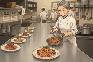 洋食屋のランチタイム補助スタッフ