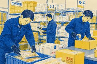 食品倉庫での仕分け・梱包／年末限定