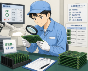 電子回路基板の品質管理スタッフ