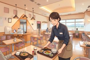 レストランのホール担当スタッフ